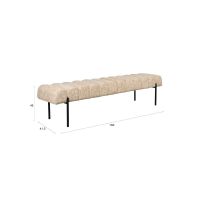 Puur Minnie bench 180 cm - beige