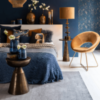 Light & Living Pasja bijzettafel Ø39,5x53 cm - antiek brons