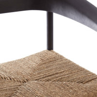 Light & Living Delmar fauteuil - hout donker bruin + zeegras