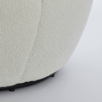 Light & Living Senja draai fauteuil bouclé wit/zwart