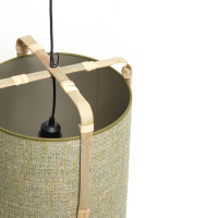 Light & Living Sendai hanglamp Ø37x66 cm - groen/bamboo