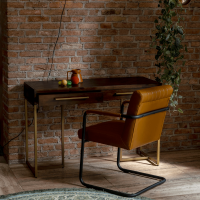 Dutchbone Class console table/sidetable 120 cm bruin/goud