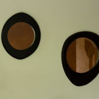 Dutchbone Aren spiegel - zwart hout S