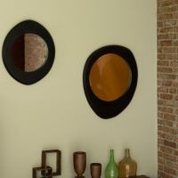 Dutchbone Aren spiegel - zwart hout S