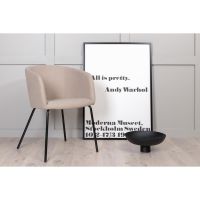 Svea Tiro eetkamerstoel - linnenlook - beige