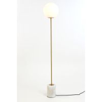 Light & Living Medina vloerlamp - antiek brons/glas mat wit