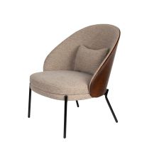 Dutchbone Rodin fauteuil beige/leer