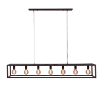 Jolijn hanglamp zwart staal 7L van het woonmerk Vurna