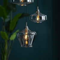 Solly hanglamp Ø22x21 cm antiek brons/smoke glas van het woonmerk Light&Living