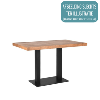 Label51 Restauranttafel 120x70x74 cm - straight edge - espresso