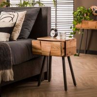 Angel nachtkastje acacia hout naturel van het woonmerk Fraaai