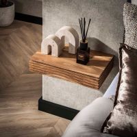 Fraaai Hugo nachtkastjez - set van - groot - massief acacia naturel