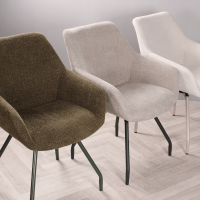 DS4U Rosario eetkamerstoel met groene poot - groen