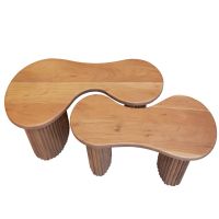 Fraaai Rio organische salontafel set van 2 - donkerbruin