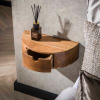 Fraaai Carlijn nachtkastje halfrond acaciahout 1L