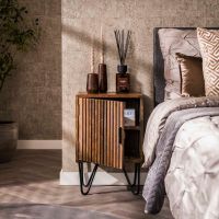 Fraaai Odila nachtkastje mangohout set van 2