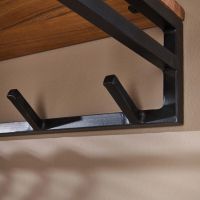 Joshua kapstok 6 haken met hoedenplank acaciahout van het woonmerk Fraaai