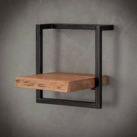 Fraaai Woody metaal wandplank - bundel set van vier 145 cm