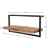 Woody Metaal Wandplank - Bundel Set van Drie 65x60 cm van het woonmerk Fraaai