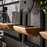 Fraaai Leila wandschap set van 5 - acacia naturel