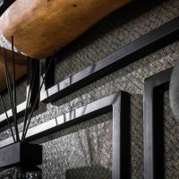 Fraaai Leila wandschap set van 5 - acacia naturel