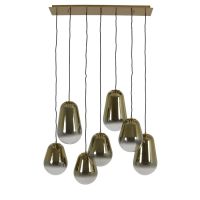 Light & Living Maeve hanglamp 7L - glas goud-helder/goud