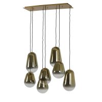 Light & Living Maeve hanglamp 7L - glas goud-helder/goud