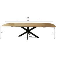 Fraaai Jami uitschuifbare eettafel 175-275 cm - acacia hout