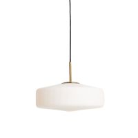 Light & Living Pleat hanglamp glas - mat wit/goud - OUTLET B