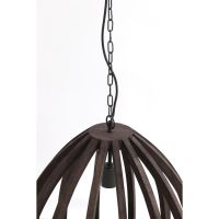 Light & Living Barsia hanglamp Ø50x54 cm hout - donkerbruin