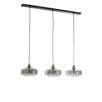 Light & Living Solna hanglamp 3L - antiek brons/smoke glas