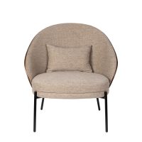 Dutchbone Rodin fauteuil beige/leer