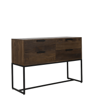 Meave sidetable 120x40x80 cm hout mat donkerbruin van het woonmerk Light&Living