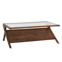 Yuki salontafel 112x70x41 cm hout/glas van het woonmerk Light&Living