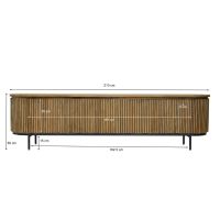 Livingfurn Lausanne tv-meubels 210 cm - naturel