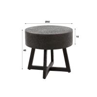 Fraaai Sonja salontafel ø50 - ferro metallic