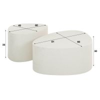 Fraaai Staci salontafel set van 2 - marmer composiet