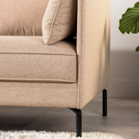 Vurna Danny 3-zitsbank hoekbank links stof beige