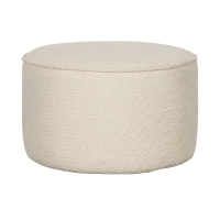 Sara poef laag bouclé creme van het woonmerk Woood