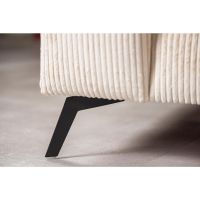 Vurna Amber 3-zits hoekbank rechts ribstof - beige/poot zwart