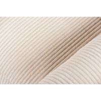 Vurna Amber 3-zits hoekbank rechts ribstof - beige/poot zwart