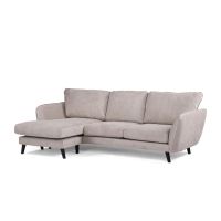 Vurna Orinoco 3-zitsbank links stof - beige/poot zwart