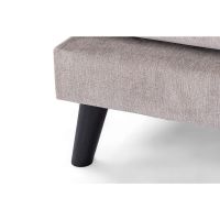 Vurna Orinoco 3-zitsbank links stof - beige/poot zwart