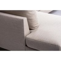 Vurna Kenya 3-zits hoekbank links stof - beige/poot eiken