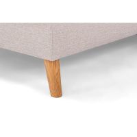 Vurna Kenya 3-zits hoekbank links stof - beige/poot eiken