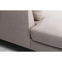 Vurna Aida 3-zits U-bank links stof - beige/poot zwart