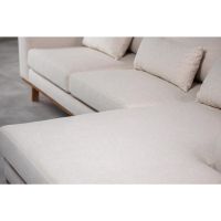 Vurna Grande 3-zits hoekbank rechts stof - beige