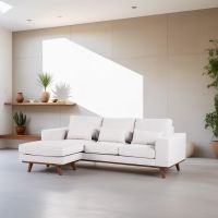 Vurna Melva 3-zitsbank L+R stof - beige