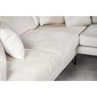 Vurna Christie 3-zits hoekbank rechts stof - champagne