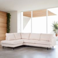 Vurna Lois 3-zits hoekbank links stof - beige